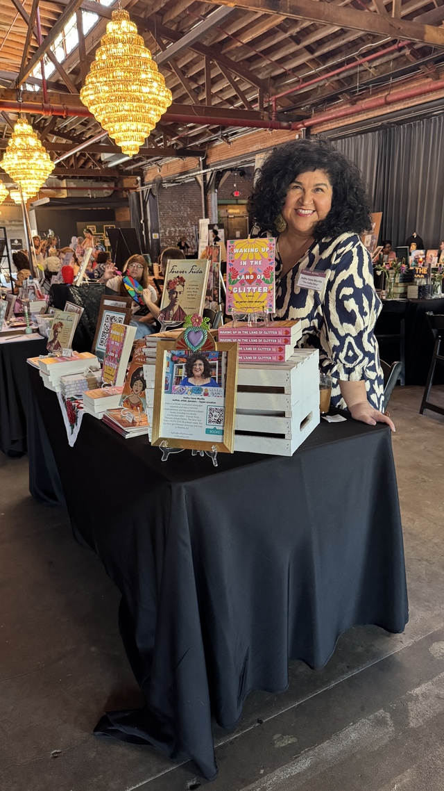 Kathy Cano-Murillo, Arizona author; Latina author. Waking Up in the Land of Glitter: A Crafty Chica Novel Anniversary Edition