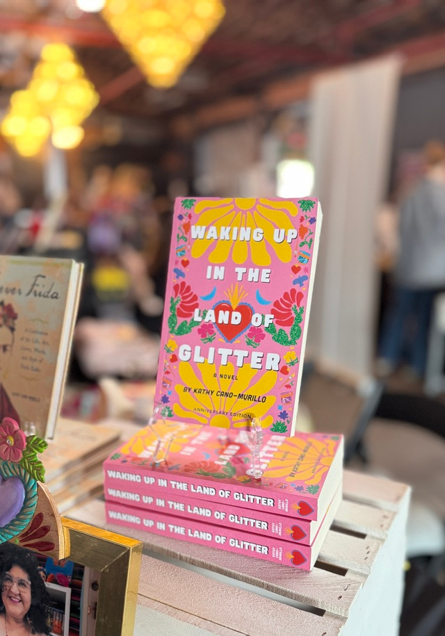 Kathy Cano-Murillo, Arizona author; Latina author. Waking Up in the Land of Glitter: A Crafty Chica Novel