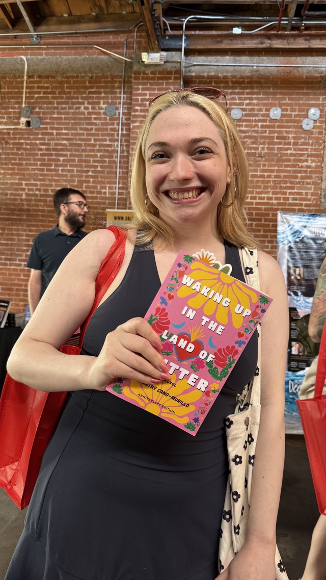 Book shoppers at the Arizona Author Festival. Waking up in the Land of Glitter by Kathy Cano-Murillo, Latina author, Arizona author.